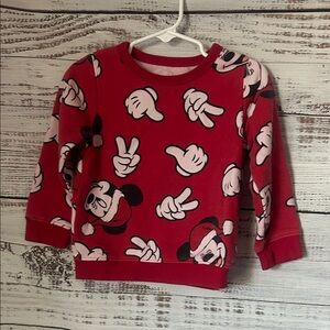 Disney Kids Red Mickey Mouse Christmas sweatshirt size 2t